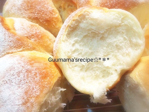 ふわっふわ♡優しい甘さ♡ミルクちぎりパン